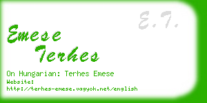 emese terhes business card